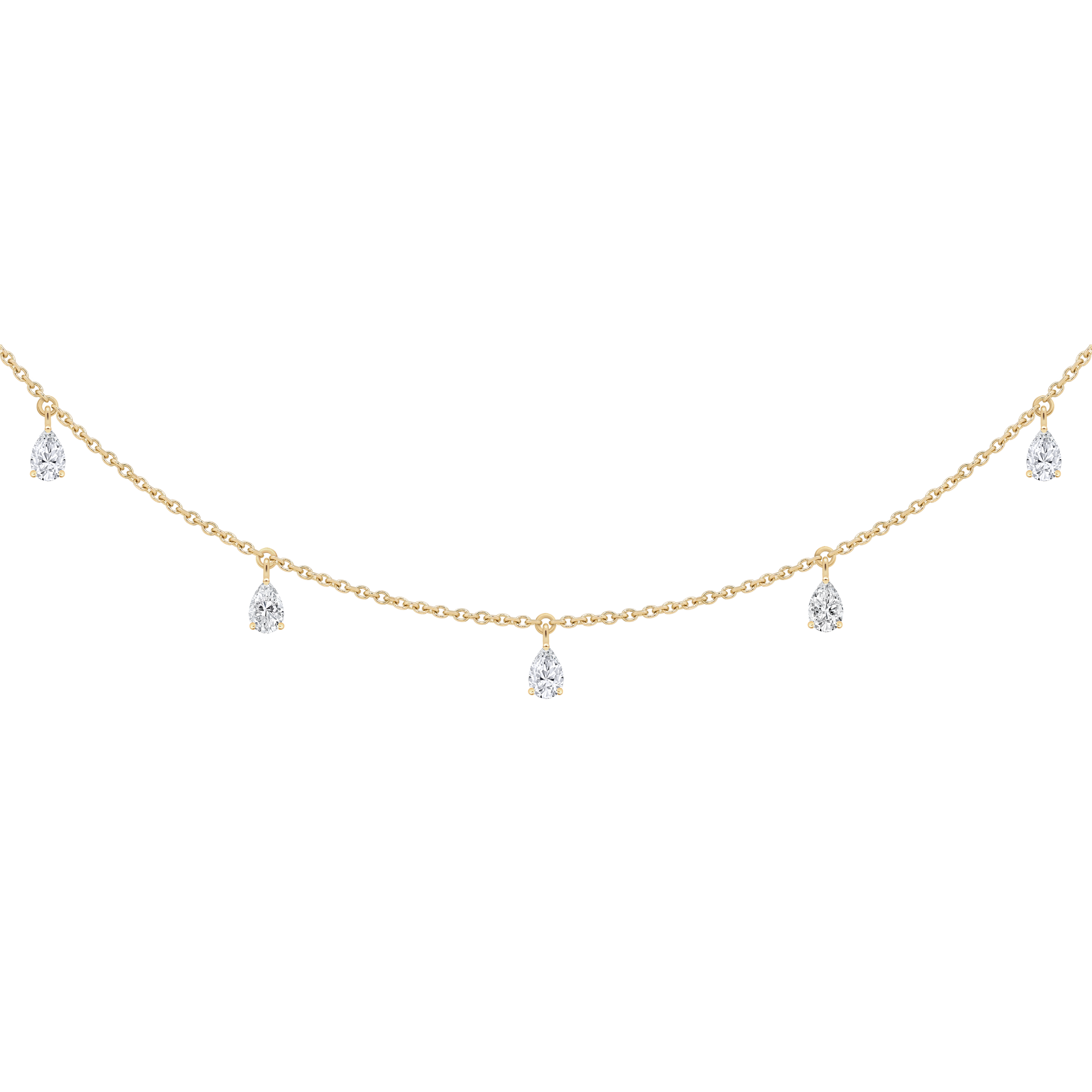 Cherry Five-Stone Diamond Choker Fine Necklace | idyl
