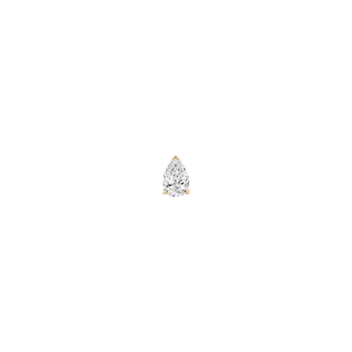 Pear Solitaire Stud